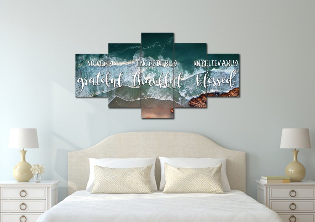 Cliffs Thankful, Grateful & Blessed Wall Art - Christian Canvas Wall Art