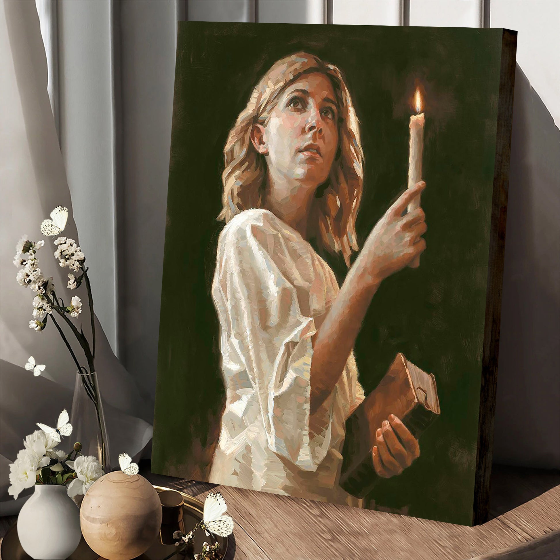 Clinging To The Rod Canvas Wall Art - Gift For Mom