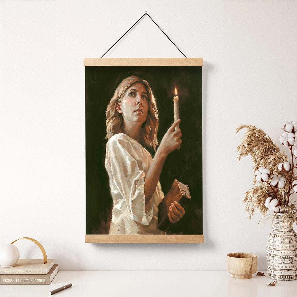 Clinging To The Rod Hanging Canvas Wall Art - Gift For Mom - Religious Canvas