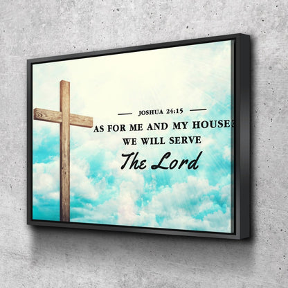 Cloud As For Me And My House We Will Serve The Lord Wall Art - Christian Canvas Wall Art