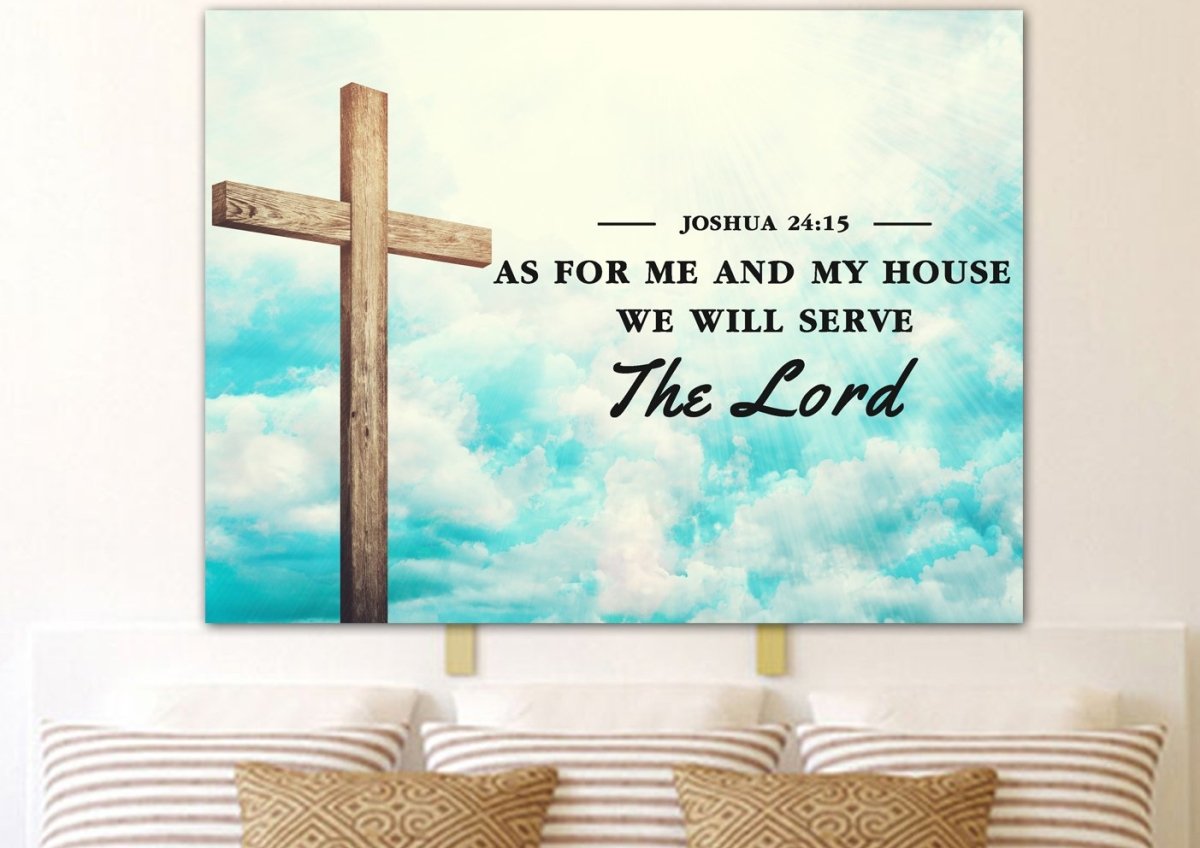 Cloud As For Me And My House We Will Serve The Lord Wall Art - Christian Canvas Wall Art