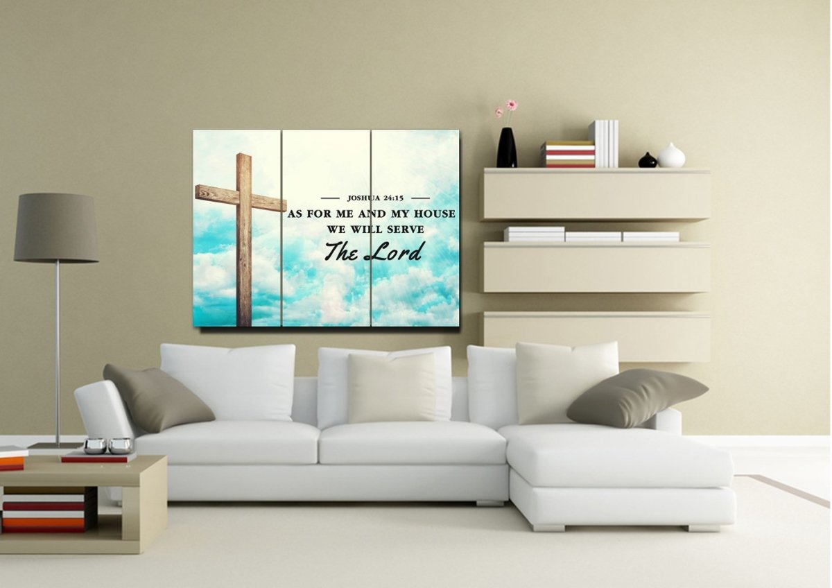 Cloud As For Me And My House We Will Serve The Lord Wall Art - Christian Canvas Wall Art