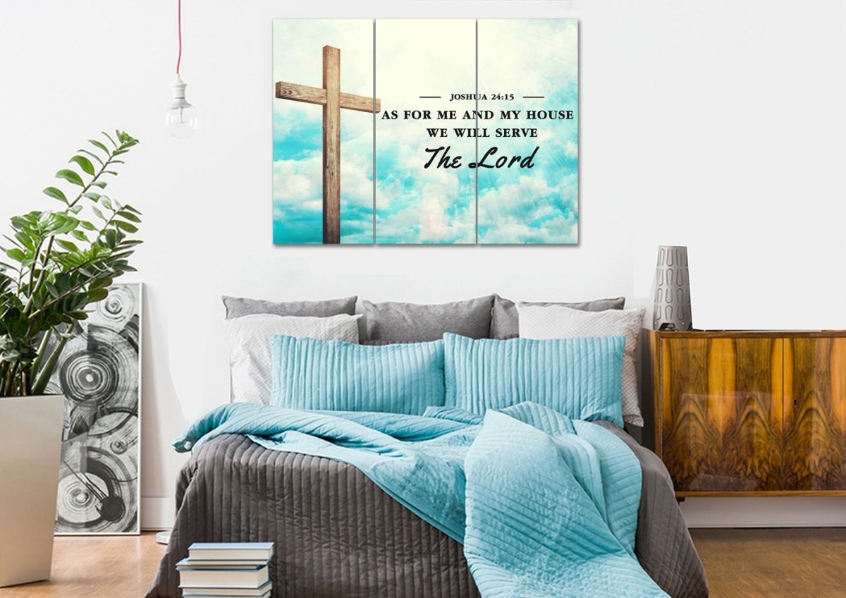 Cloud As For Me And My House We Will Serve The Lord Wall Art - Christian Canvas Wall Art