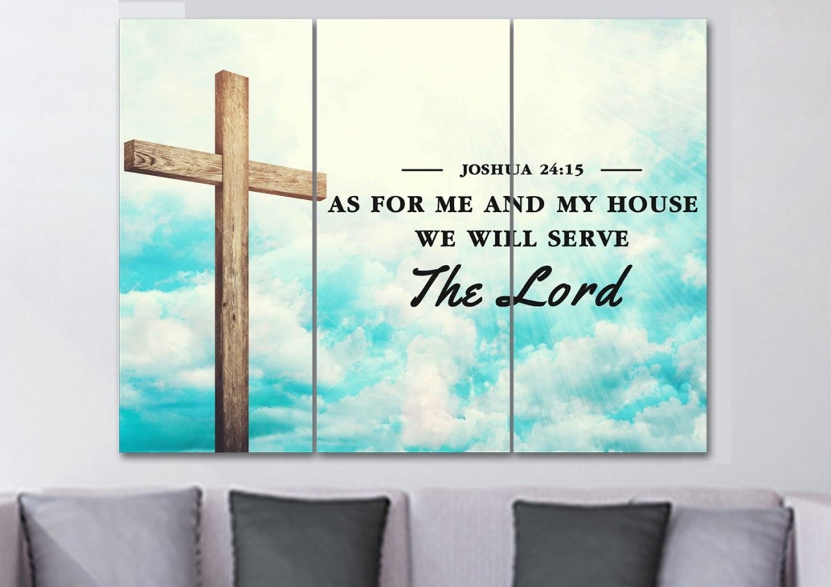 Cloud As For Me And My House We Will Serve The Lord Wall Art - Christian Canvas Wall Art