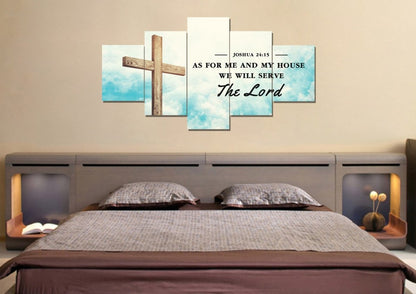 Cloud As For Me And My House We Will Serve The Lord Wall Art - Christian Canvas Wall Art