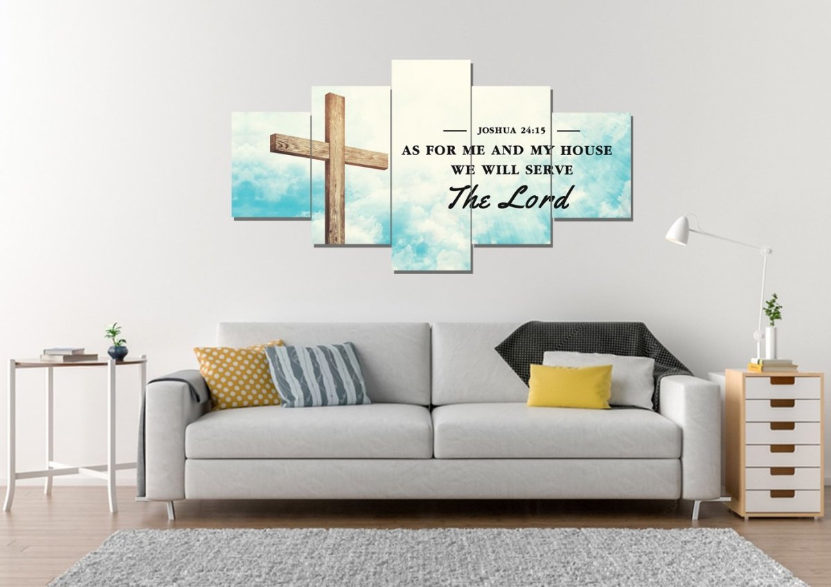 Cloud As For Me And My House We Will Serve The Lord Wall Art - Christian Canvas Wall Art