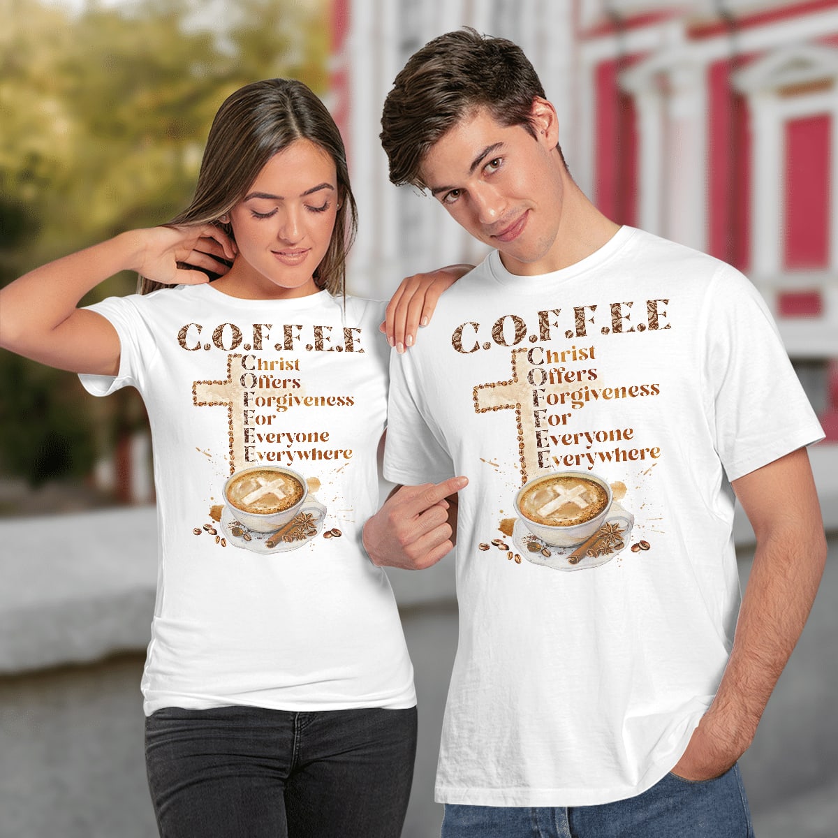 Coffee Christ Offers Forgiveness For Everyone Everywhere T-Shirt, God T-Shirt, Jesus Hoodie