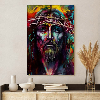 Colorful Christ Jesus Canvas - Canvas Pictures - Jesus Canvas Art - Christian Wall Art