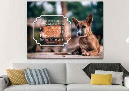Colossians 323 Canvas Wall Art Print - Christian Canvas Wall Art