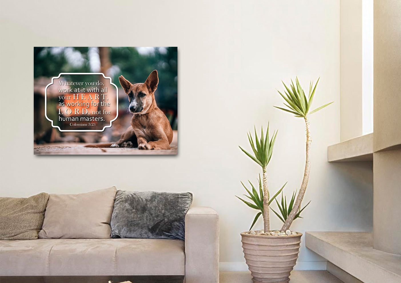 Colossians 323 Canvas Wall Art Print - Christian Canvas Wall Art