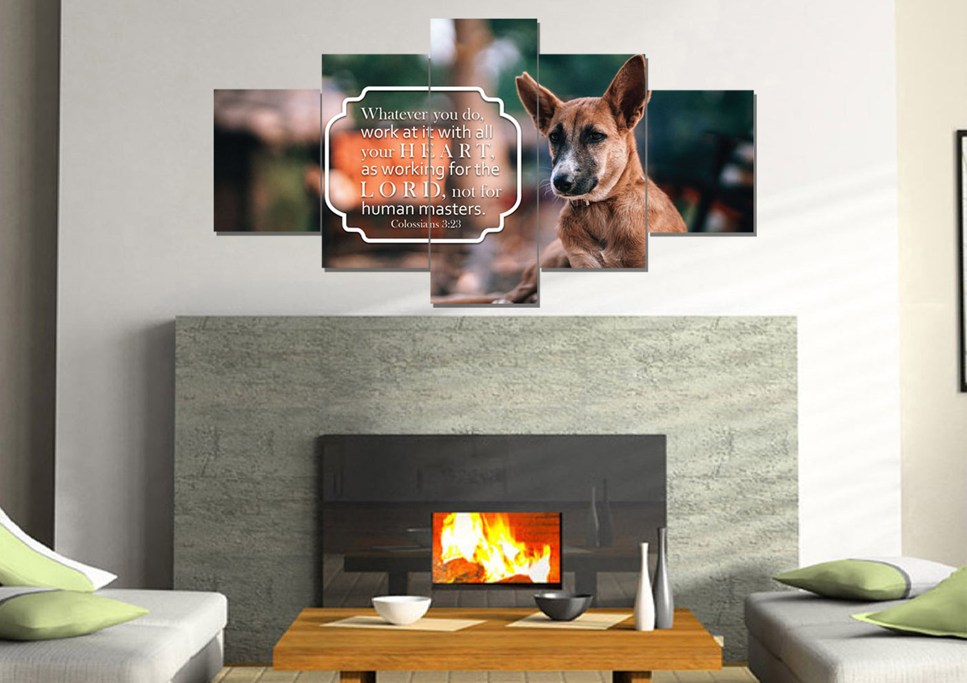 Colossians 323 Canvas Wall Art Print - Christian Canvas Wall Art