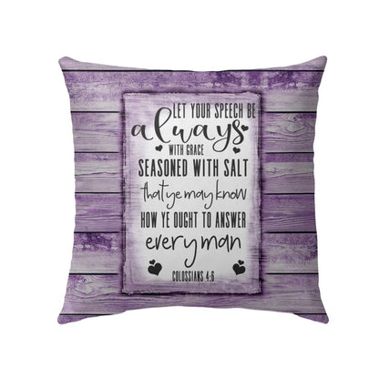 Colossians 46 Kjv Bible Verse Pillow