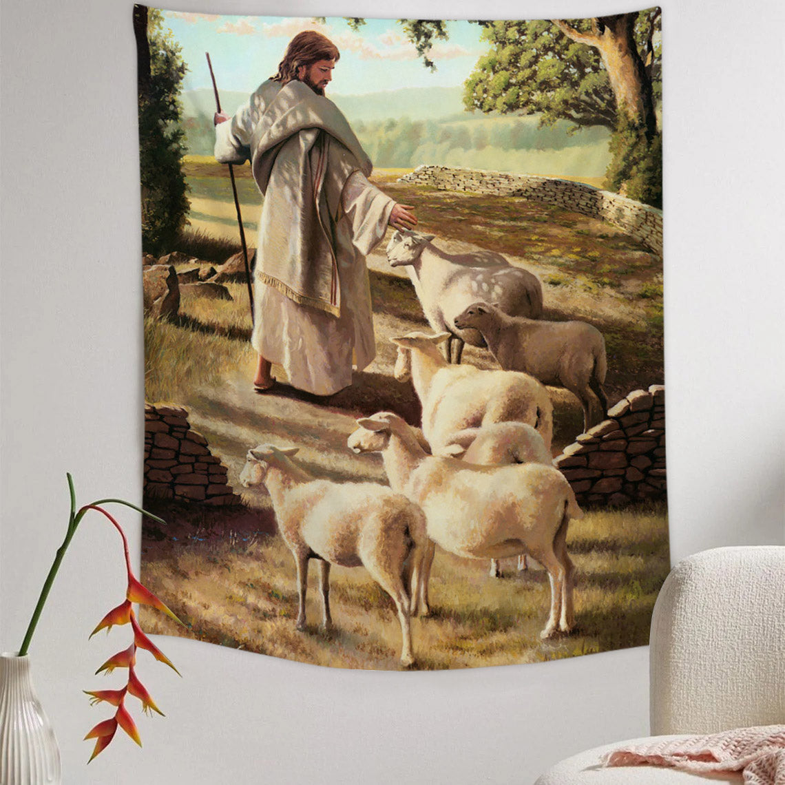 Come Follow Me 1 Tapestry - Jesus Picture - Religious Tapestry - Christian Tapestry Wall Hangings