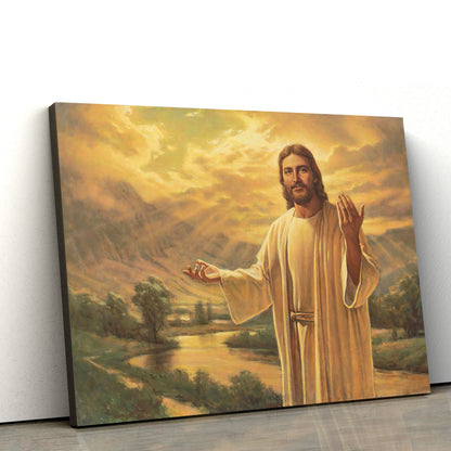 Come Follow Me Canvas Wall Art - Jesus Picture - Christian Wall Decor