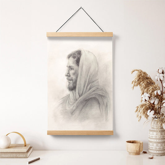 Come Follow Me Hanging Canvas Wall Art - Jesus Picture - Jesus Portrait Canvas - Religious Canvas