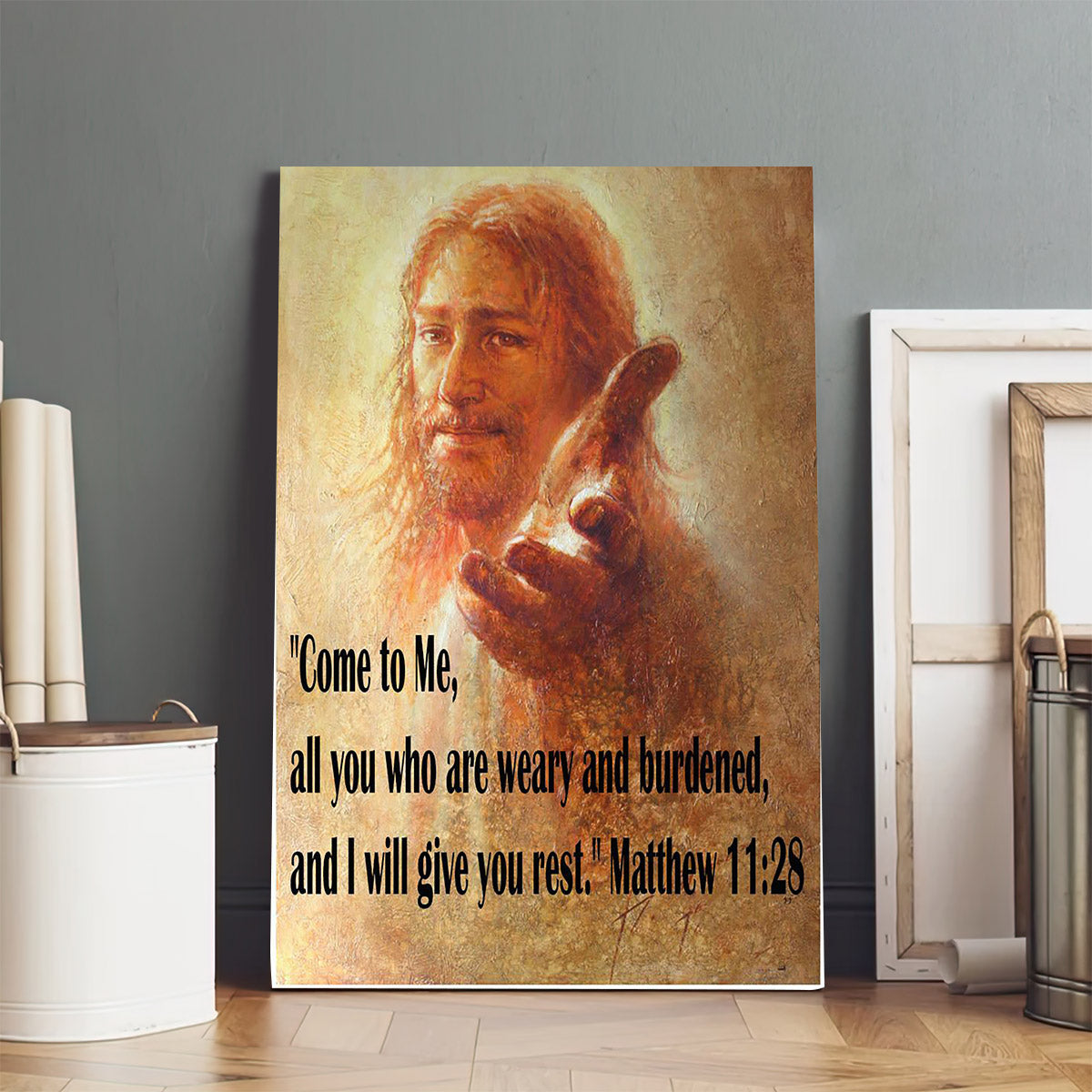 Come To Me I Will Give You Rest Matthew 11 28 Jesus Canvas Picture - Jesus Christ Canvas Art - Christian Wall Canvas