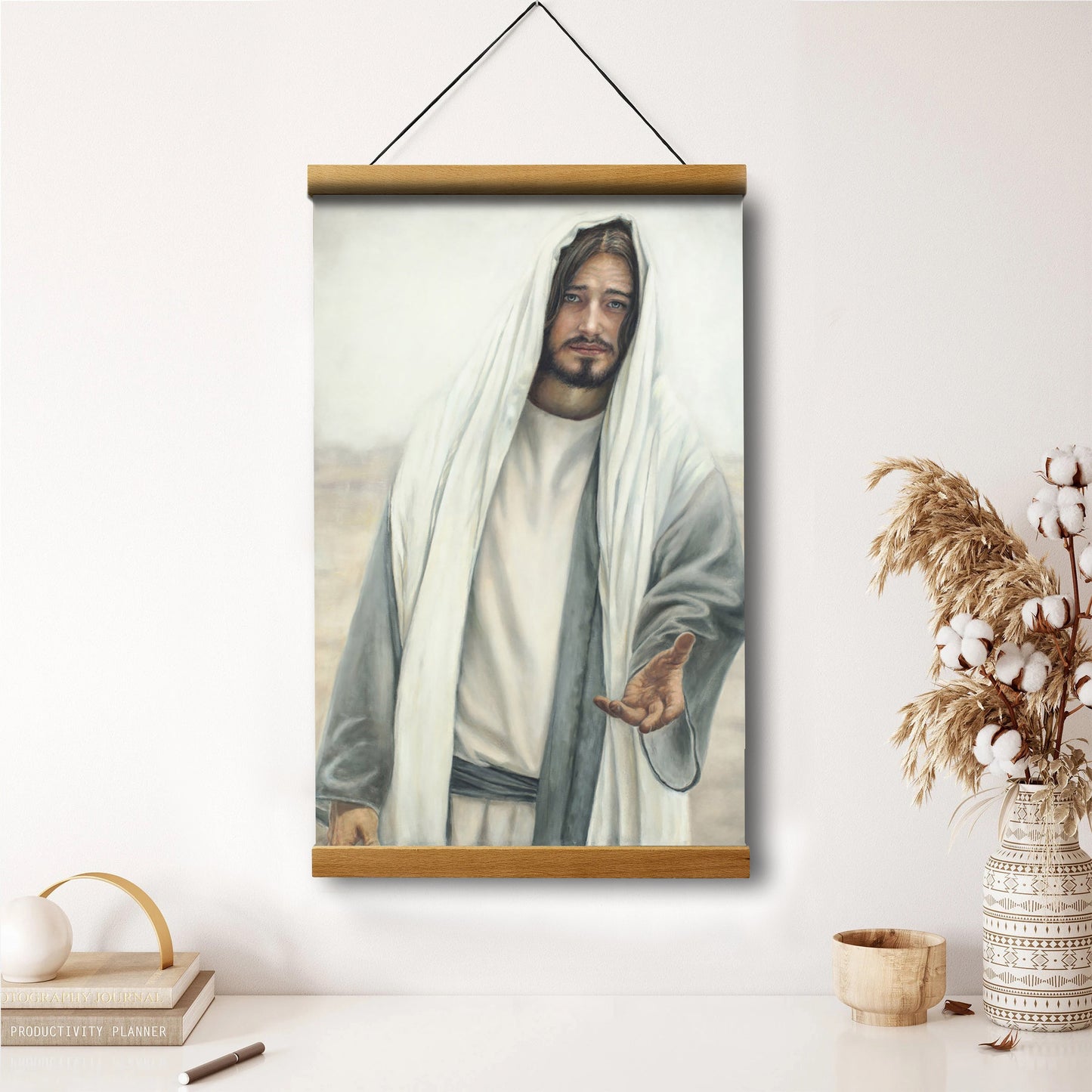 Come Unto Me Hanging Canvas Wall Art - Jesus Picture - Jesus Portrait Canvas - Religious Canvas