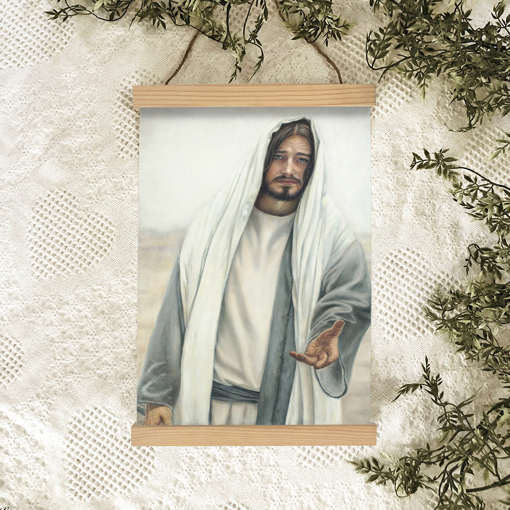 Come Unto Me Hanging Canvas Wall Art - Jesus Picture - Jesus Portrait Canvas - Religious Canvas