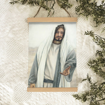 Come Unto Me Hanging Canvas Wall Art - Jesus Picture - Jesus Portrait Canvas - Religious Canvas