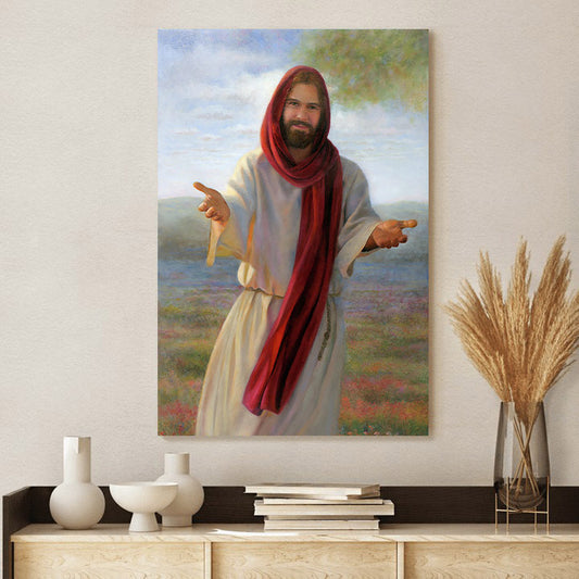 Come Unto Me Jesus  Canvas Wall Art - Jesus Canvas Pictures - Christian Wall Art