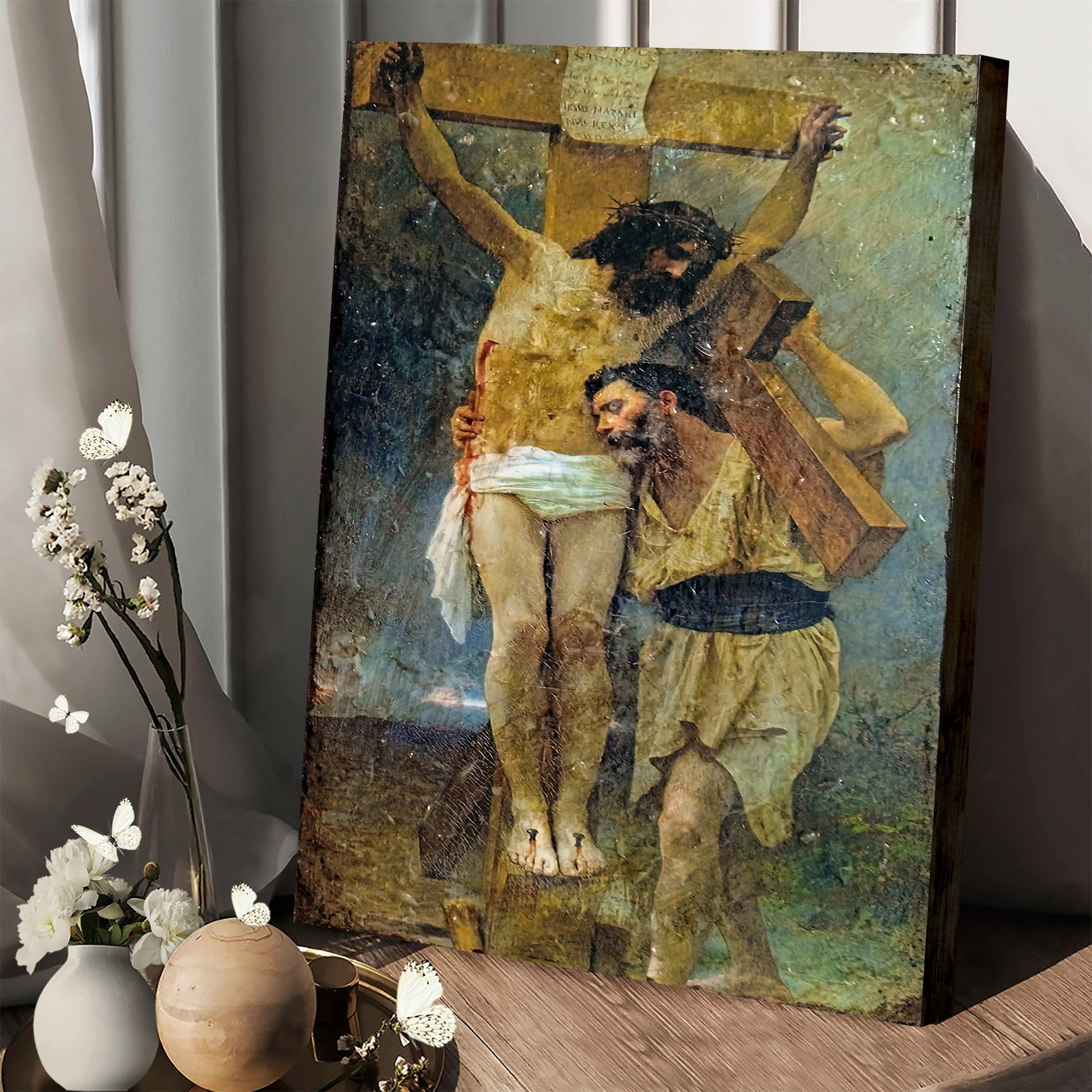 Compassion William Bouguereau After The Crucifixion Canvas Wall Art - Christian Wall Art Decor - Religious Wall Art Canvas