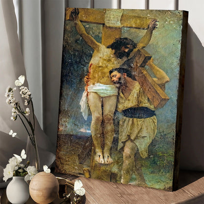 Compassion William Bouguereau After The Crucifixion Canvas Wall Art - Christian Wall Art Decor - Religious Wall Art Canvas