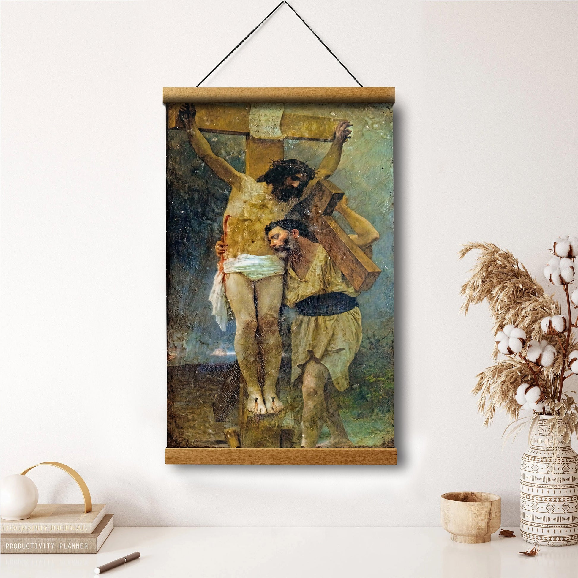 Compassion William Bouguereau After The Crucifixion Hanging Canvas Wall Art - Christian Wall Art Decor - Religious Hanging Canvas Wall Art