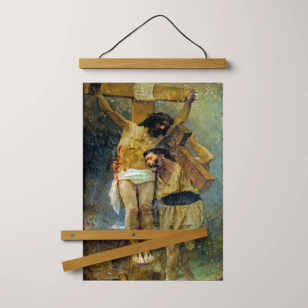 Compassion William Bouguereau After The Crucifixion Hanging Canvas Wall Art - Christian Wall Art Decor - Religious Hanging Canvas Wall Art