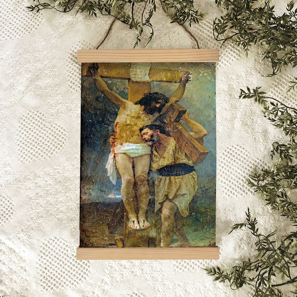 Compassion William Bouguereau After The Crucifixion Hanging Canvas Wall Art - Christian Wall Art Decor - Religious Hanging Canvas Wall Art