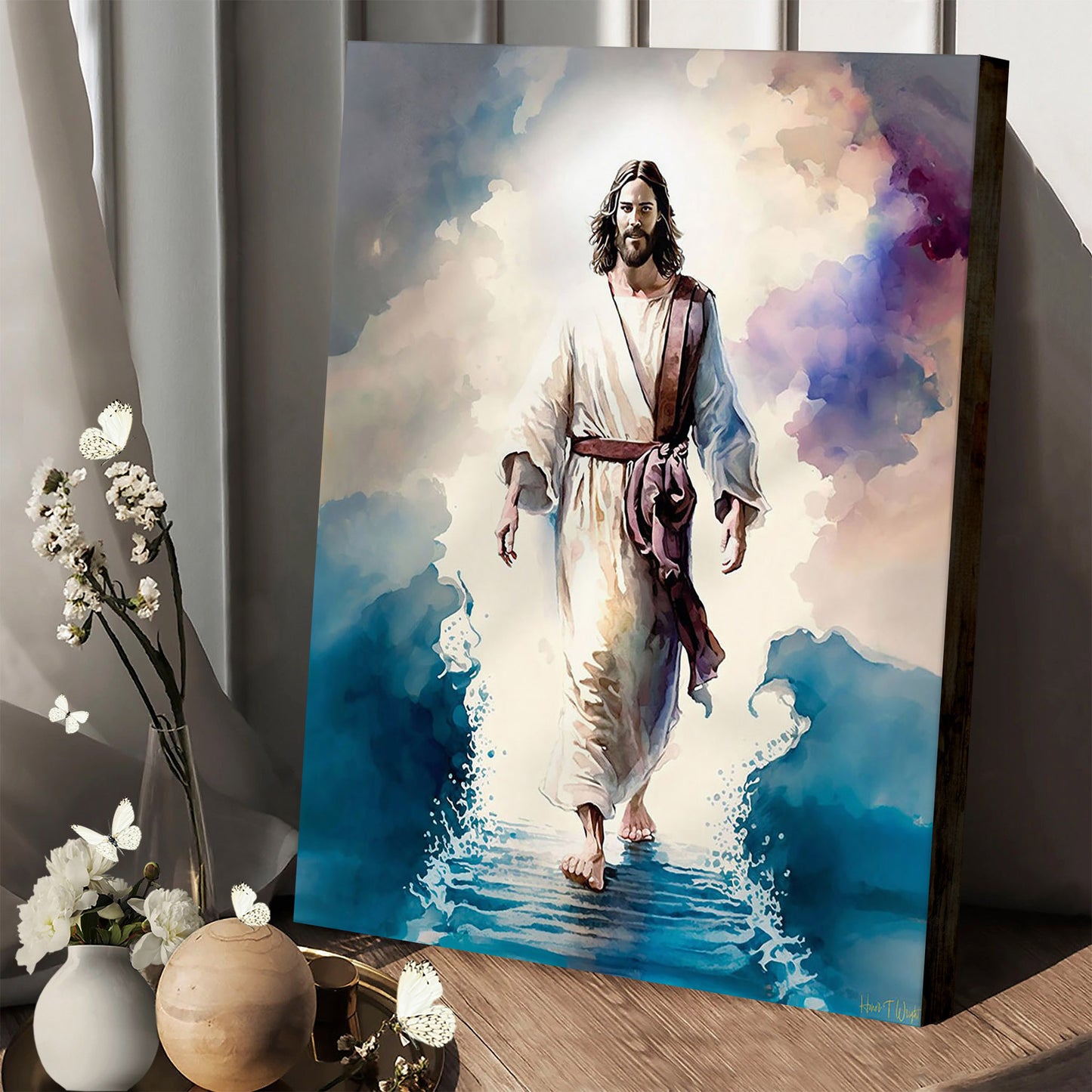 Conqueror Of Storms Jesus Walking On Water Religious - Jesus Canvas Art - Christian Wall Art