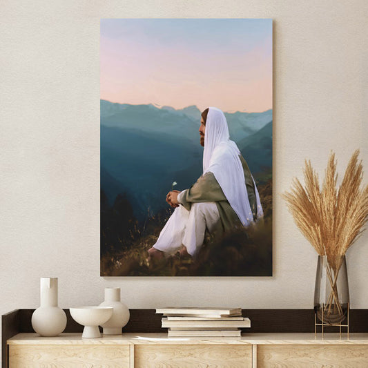 Consider The Lilies Canvas Picture - Jesus Christ Canvas Art - Christian Wall Canvas