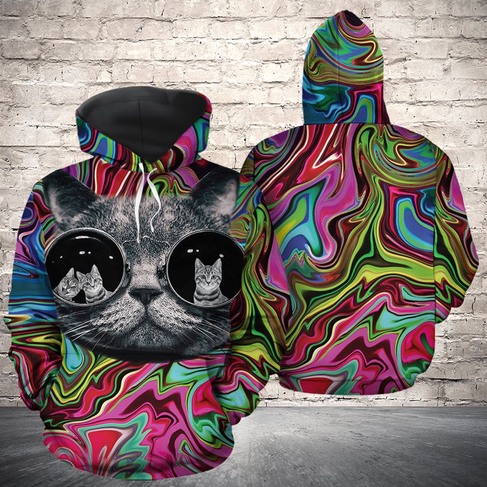Cool Cat All Over Print 3D Hoodie For Men And Women, Best Gift For Cat lovers, Best Outfit Christmas