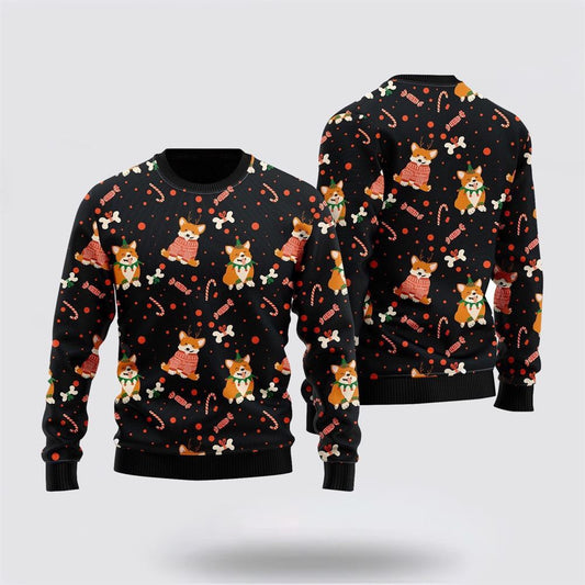 Corgi Dog Merry Xmas Pattern Ugly Christmas Sweater For Men And Women, Gift For Christmas, Best Winter Christmas Outfit