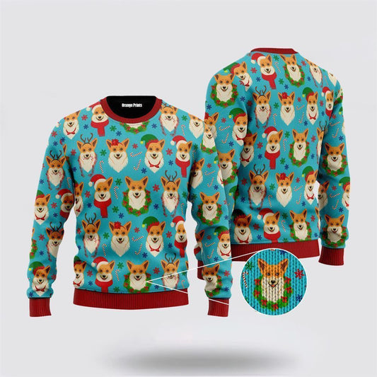 Corgi Snow Dog Christmas Ugly Christmas Sweater For Men And Women, Gift For Christmas, Best Winter Christmas Outfit