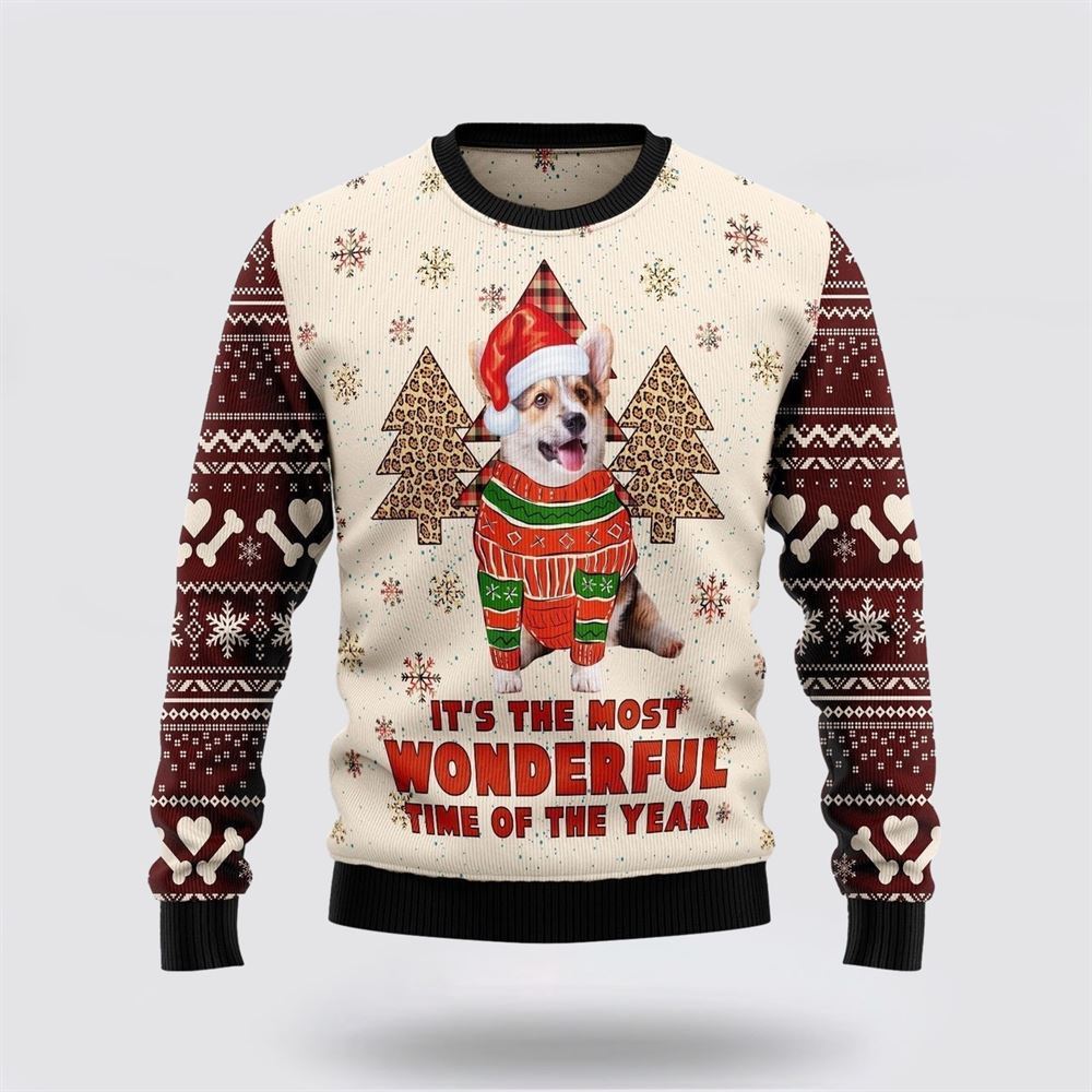 Corgi The Most Beautiful Time Ugly Christmas Sweater For Men And Women, Gift For Christmas, Best Winter Christmas Outfit