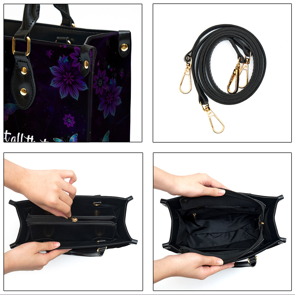 Corinthians 1614 Let All You Do Be Done In Love Personalized Leather Handbag With Handle