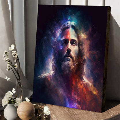 Cosmos Jesus Abstract Housewarming Gift New Home Gift 1 - Canvas Pictures - Jesus Canvas Art - Christian Wall Art