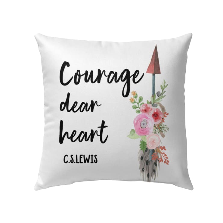 Courage, Dear Heart Pillow - Christian Pillows