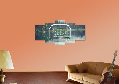 Courage Fear That Has Said Its Prayers Wall Art Canvas Print - Christian Canvas Wall Art