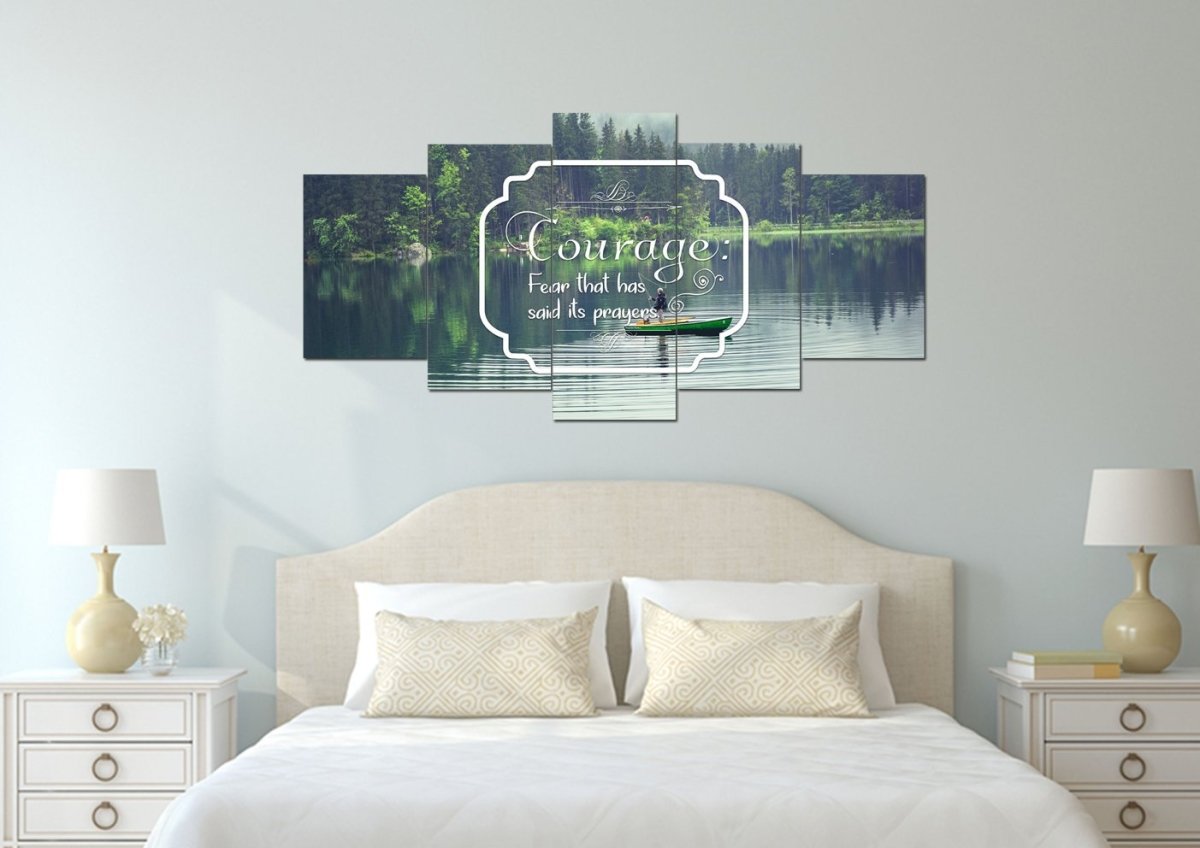 Courage Fear That Has Said Its Prayers Wall Art Canvas Print - Christian Canvas Wall Art