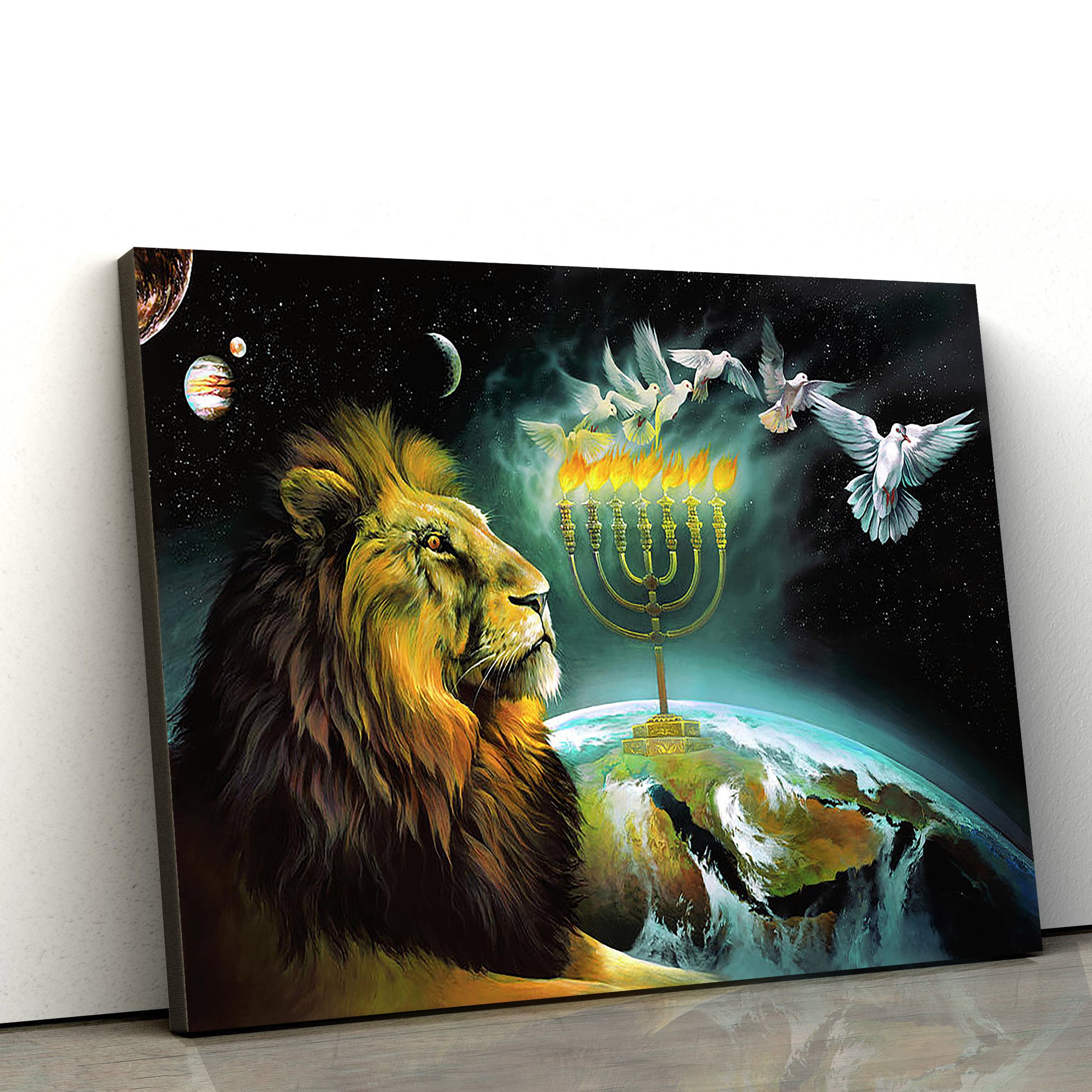 Covenant Keeper Lion Of Judah Silk Flag Canvas Pictures - Jesus Canvas Pictures - Christian Wall Art