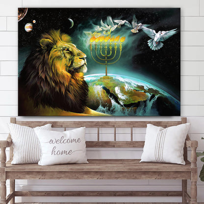 Covenant Keeper Lion Of Judah Silk Flag Canvas Pictures - Jesus Canvas Pictures - Christian Wall Art