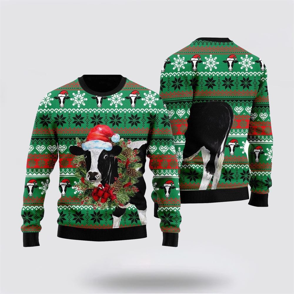 Cow Merry Christmas Ugly Christmas Sweater, Farm Sweater, Christmas Gift, Best Winter Outfit Christmas