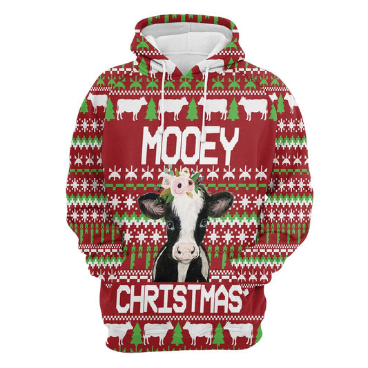 Cow Mooey Christmas All Over Print 3D Hoodie For Men And Women, Best Gift For Dog lovers, Best Outfit Christmas