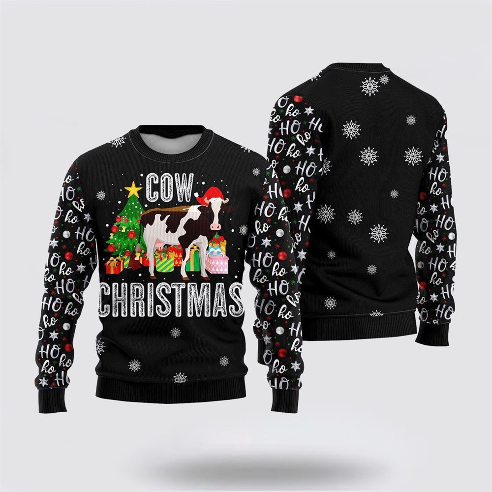 Cow Ugly Christmas Sweater, Farm Sweater, Christmas Gift, Best Winter Outfit Christmas