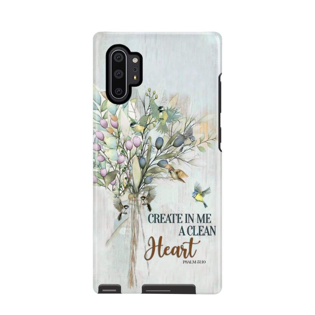 Create In Me A Clean Heart Psalm 5110 Bible Verse Phone Case - Scripture Phone Cases - Iphone Cases Christian