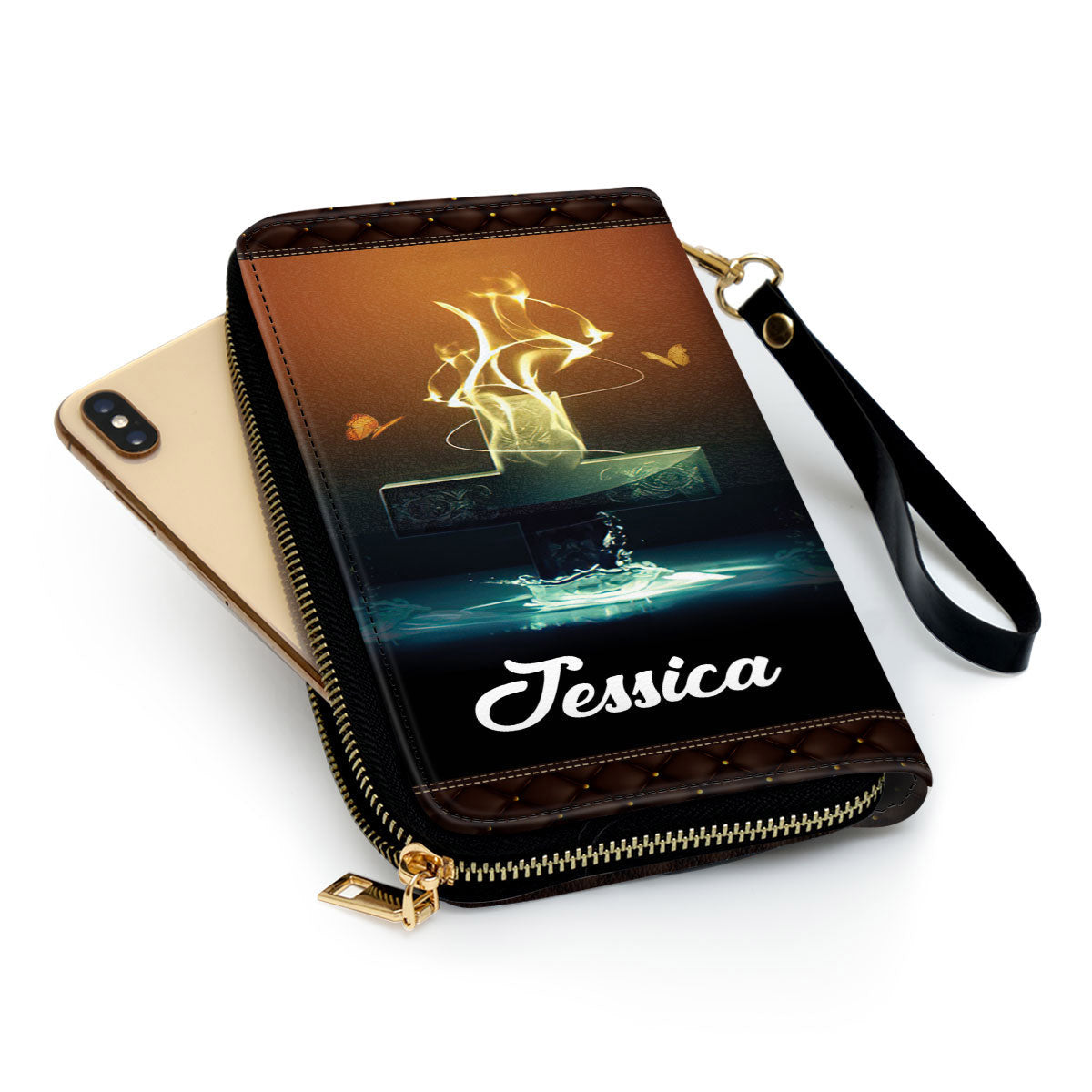 Cross Christ Gifts For Women Of God The Lord Is The Stronghold Of My Life Clutch Purse For Women - Personalized Name - Christian Gifts For Women