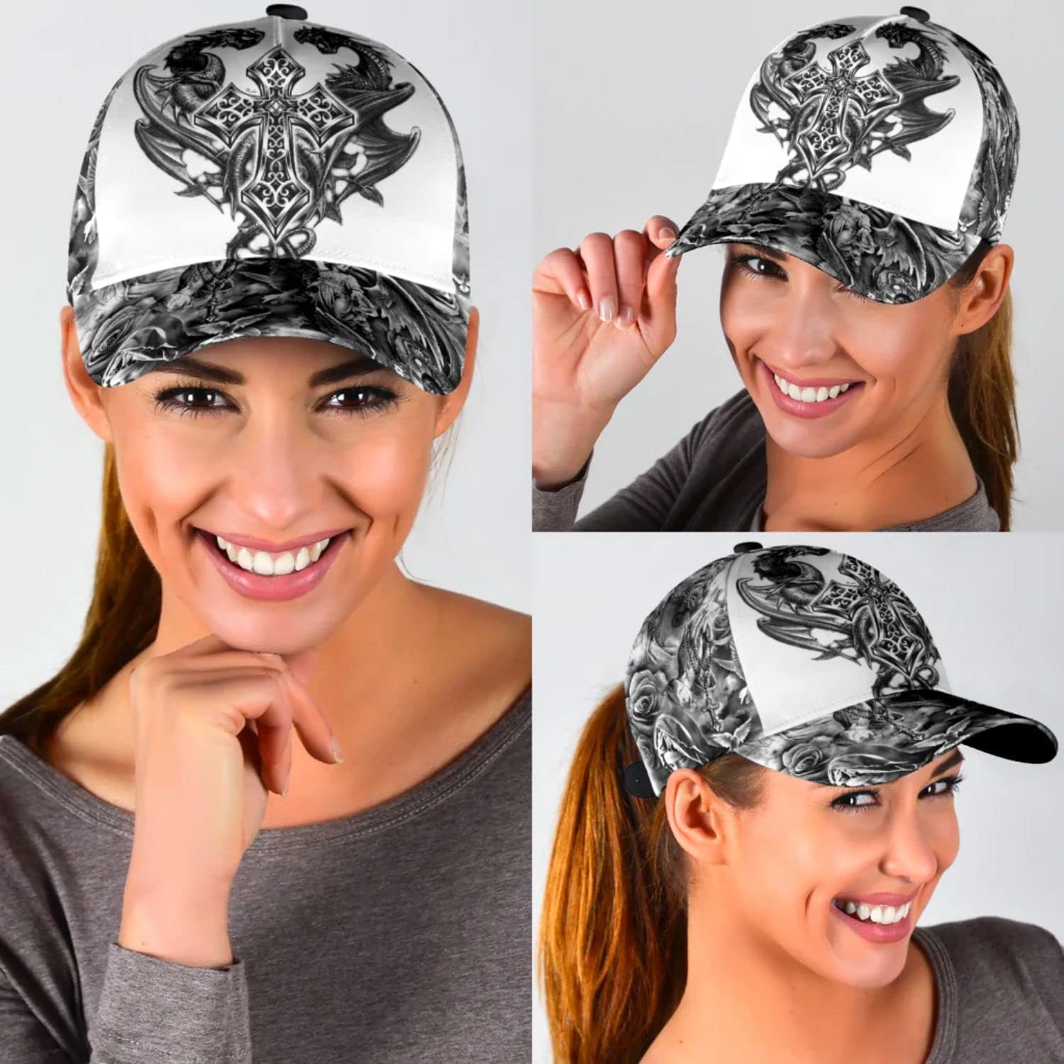 Cross Christian Jesus Baseball Cap - Christian Hats for Men and Women