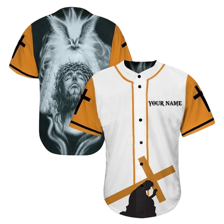 Cross, God Baseball Jersey - Jesus Custom Printed 3D Baseball Jersey Shirt For Men Women