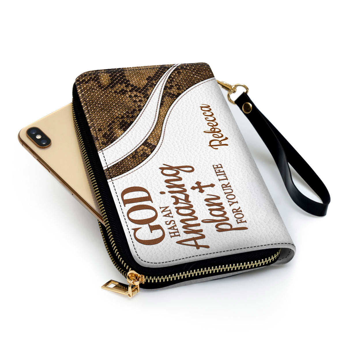Cross God Has An Amazing Plan For Your Life Clutch Purse For Women - Personalized Name - Christian Gifts For Women